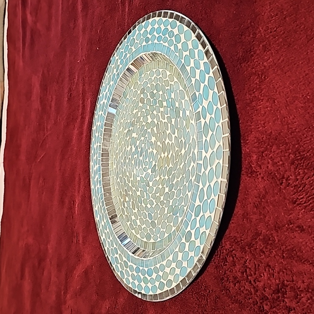 Pier 1 Imports Mosiac display dish in lovely hues of blue.